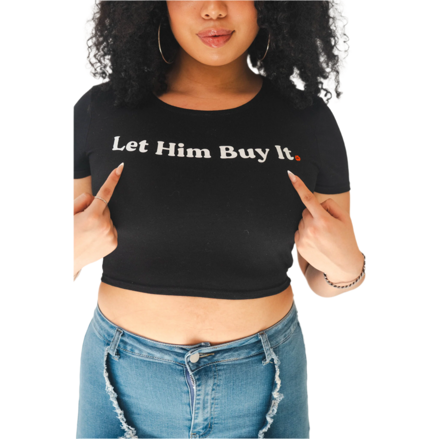 Black Let Him Buy It Baby Tee