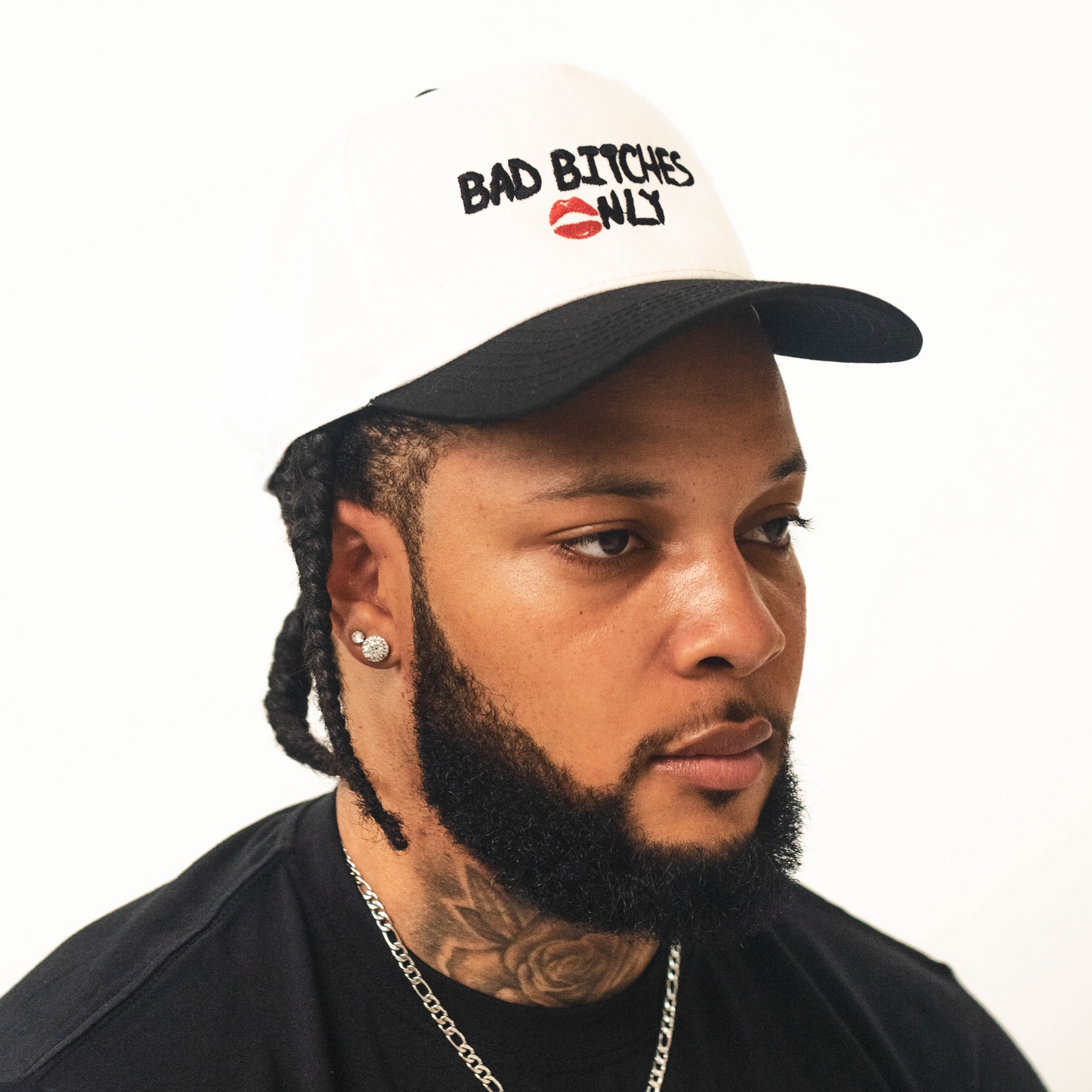White 'Bad Bitches 💋nly' Trucker Hat