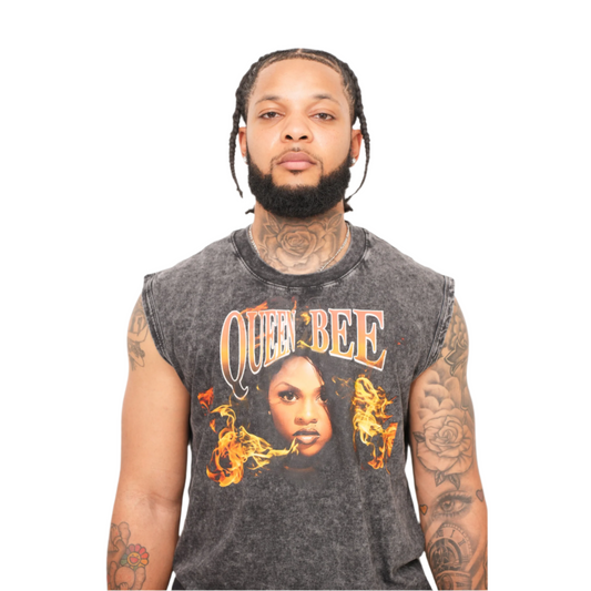 Men's Queen Bee Vintage Oversized Muscle Tee