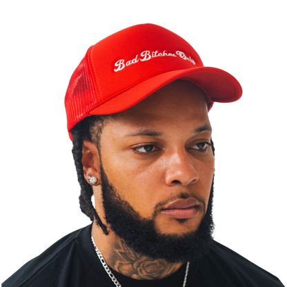 Bad Bitches Only Classic Red Trucker Hat