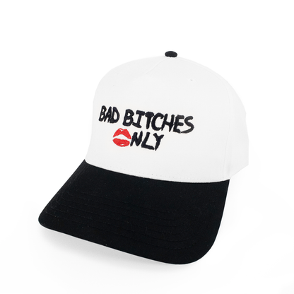 White 'Bad Bitches  💋nly' Trucker Hat